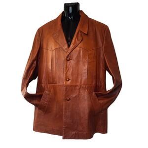 Vintage Leather Jacket Elegante by Grais Sz 44 Reg Made in USA Soft Supple EUC